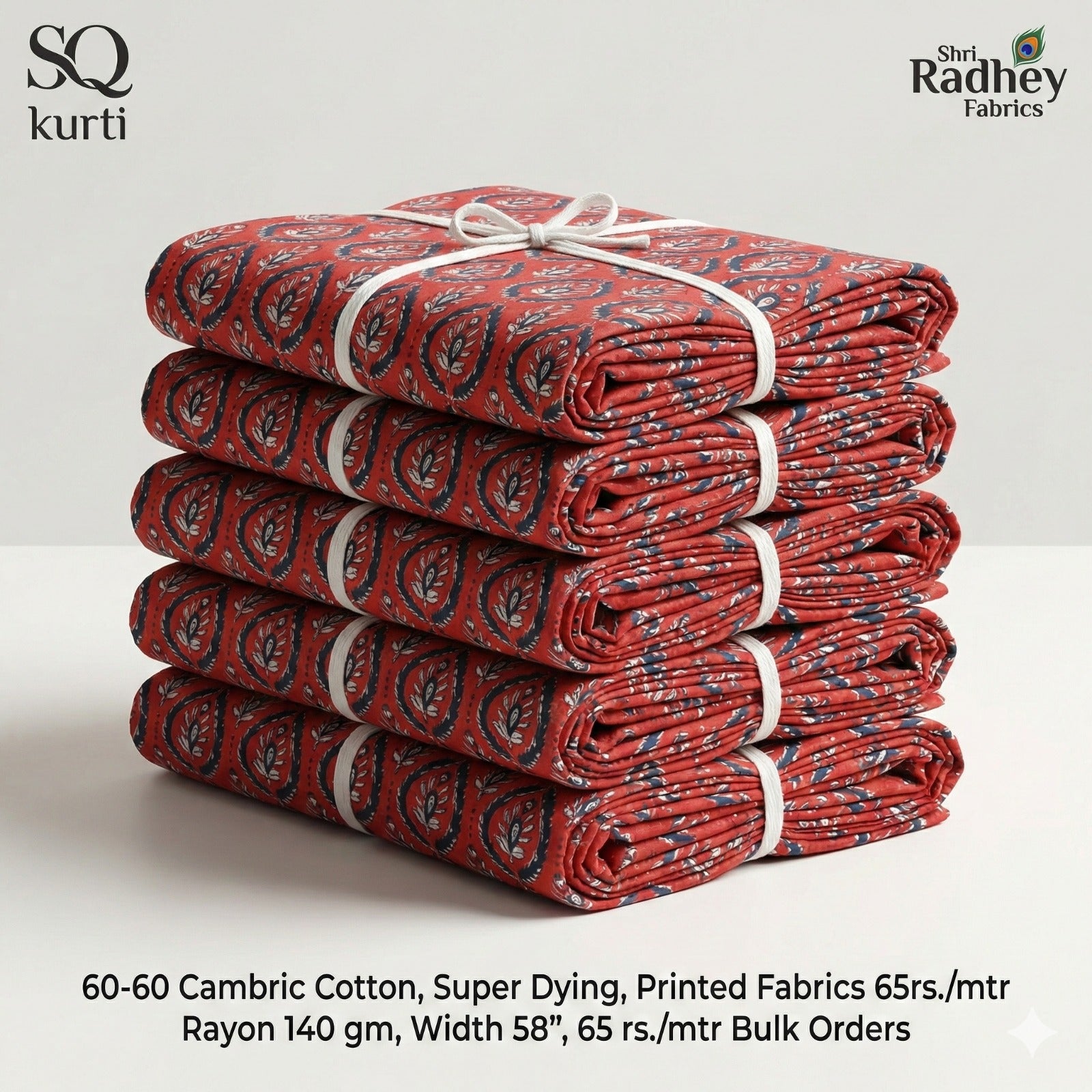 Premium Sanganeri Printed Cotton Fabrics - | SQ-SNG-128