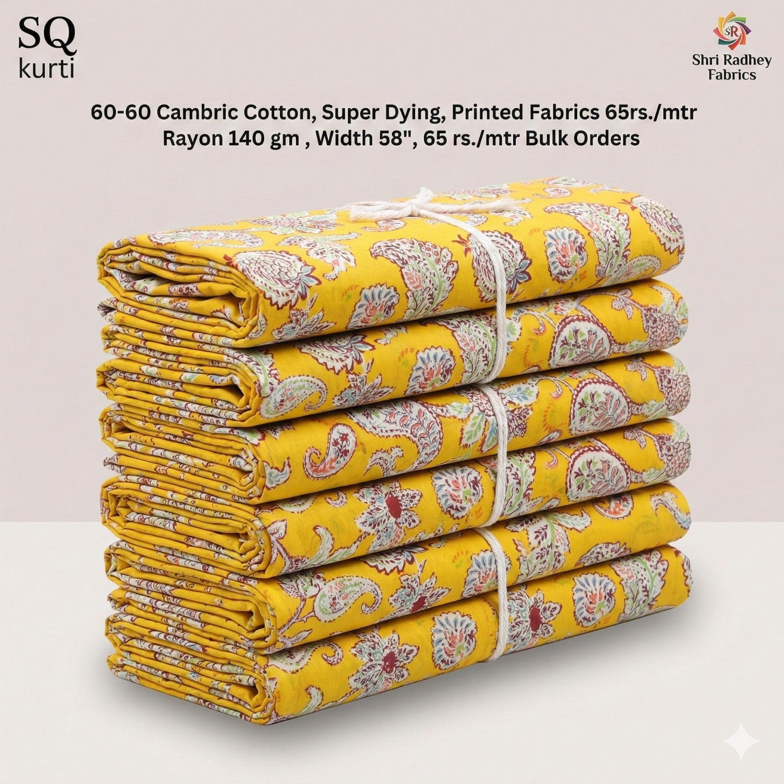 Premium Sanganeri Printed Cotton Fabrics - | SQ-SNG-135