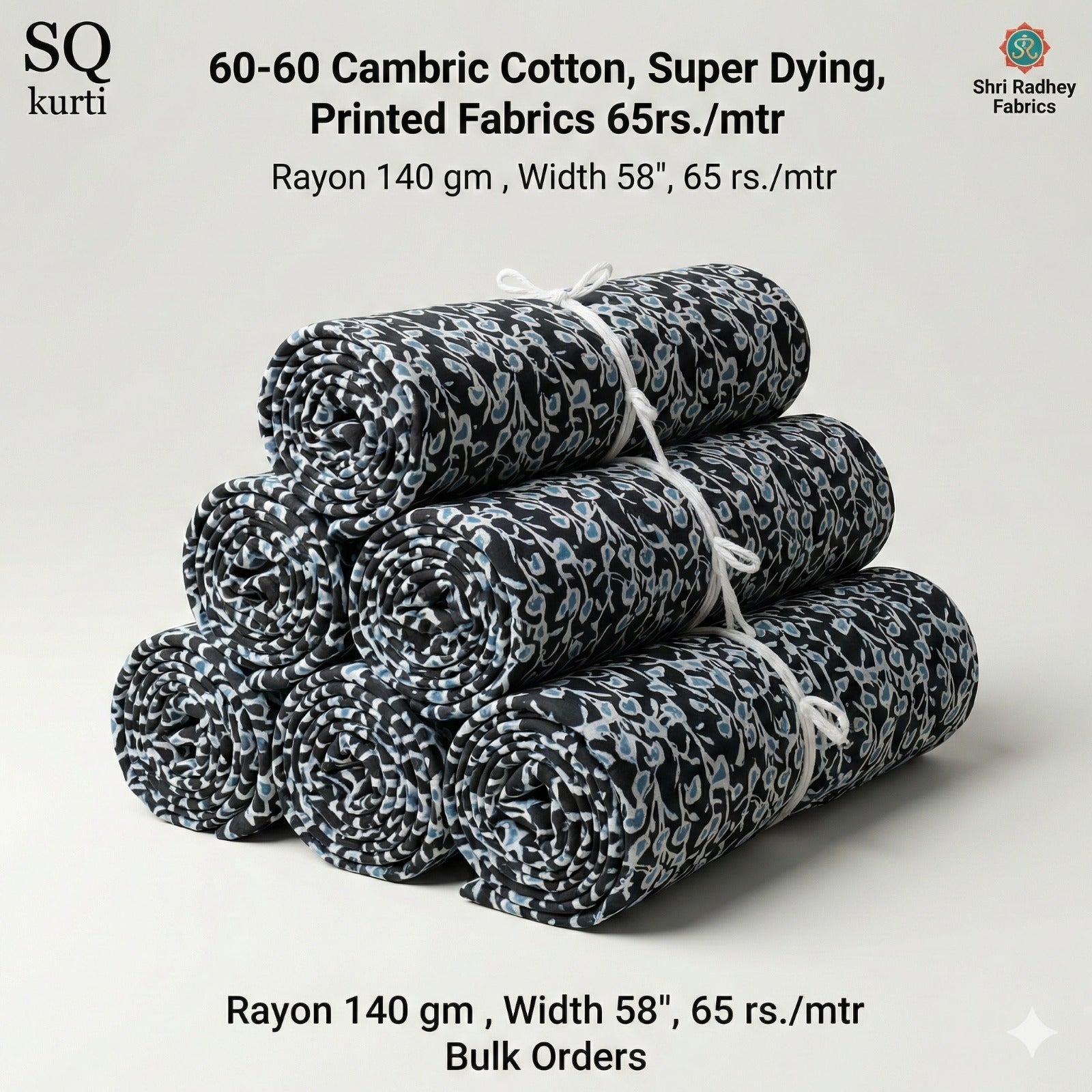 Premium Sanganeri Printed Cotton Fabrics - | SQ-SNG-159