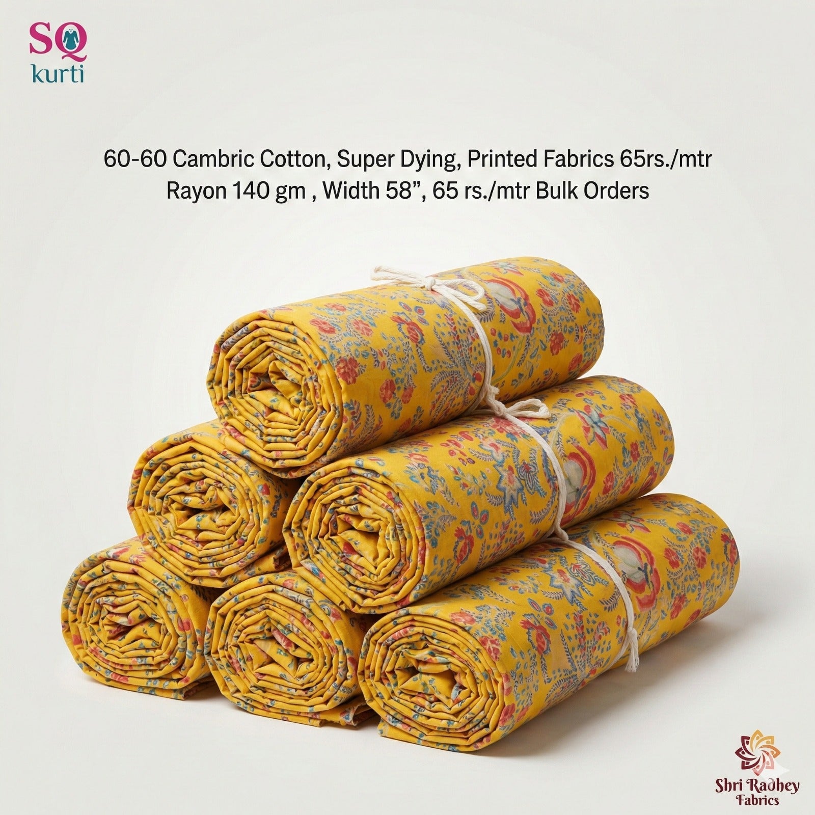 Premium Sanganeri Printed Cotton Fabrics - | SQ-SNG-162