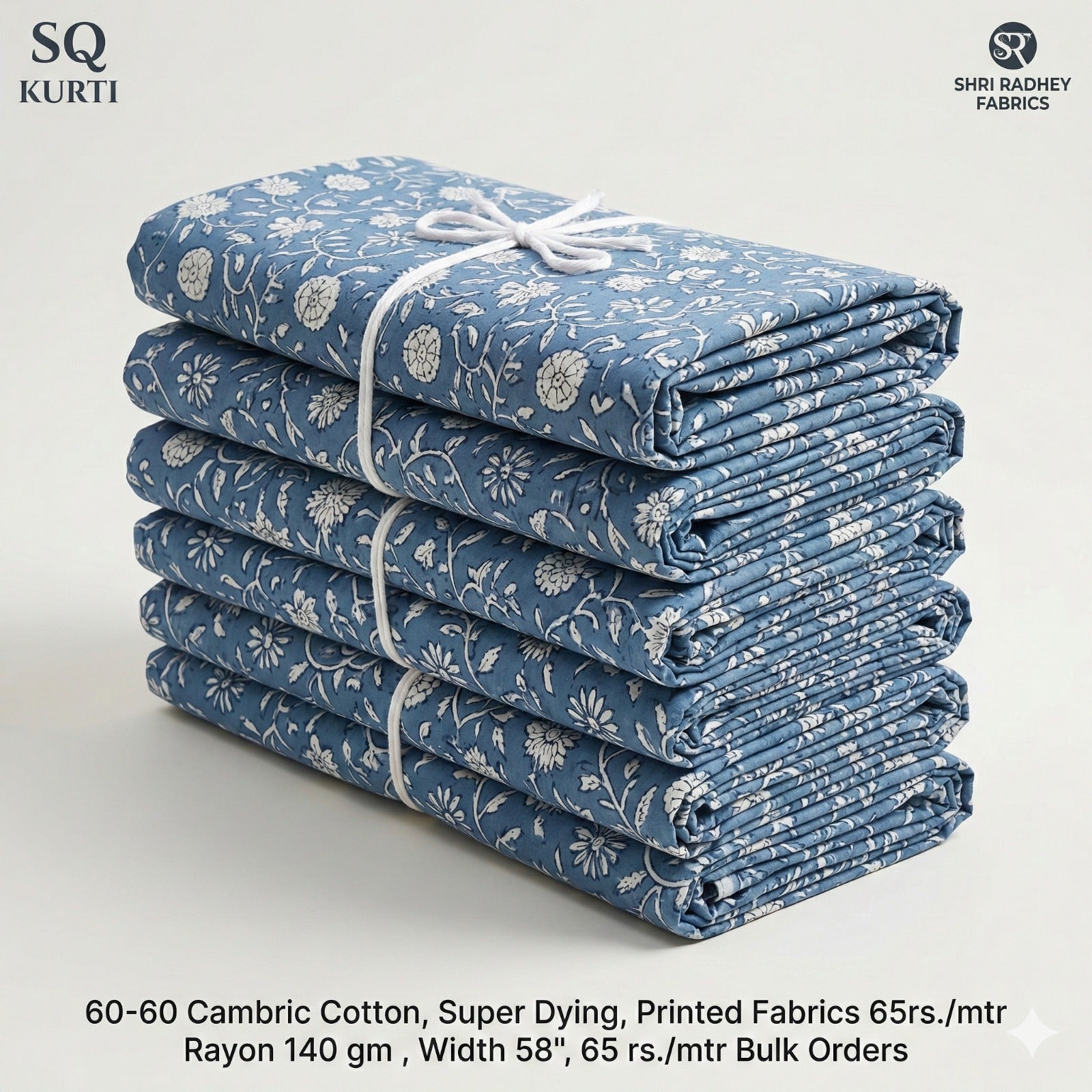 Premium Sanganeri Printed Cotton Fabrics - | SQ-SNG-163