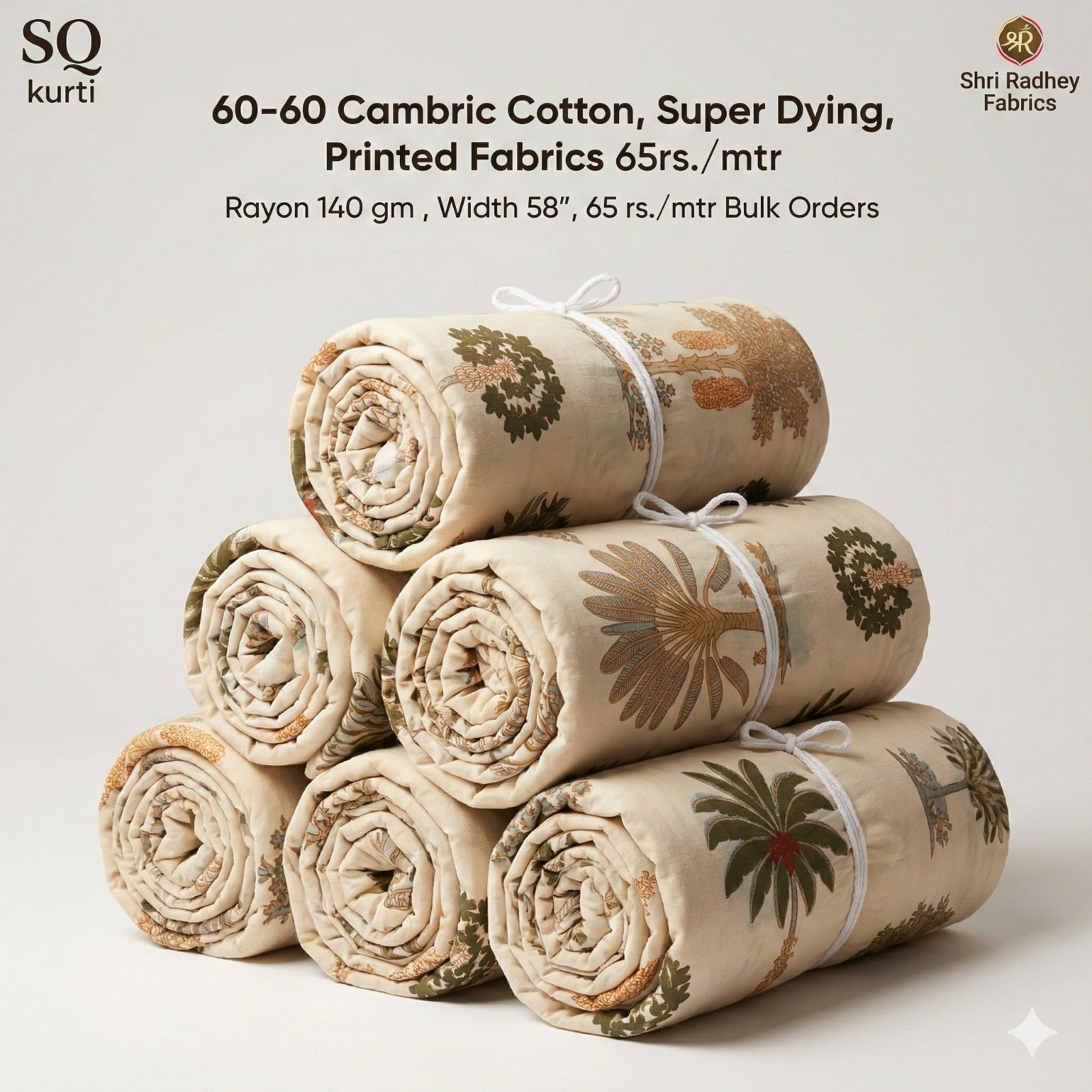 Premium Sanganeri Printed Cotton Fabrics - | SQ-SNG-164