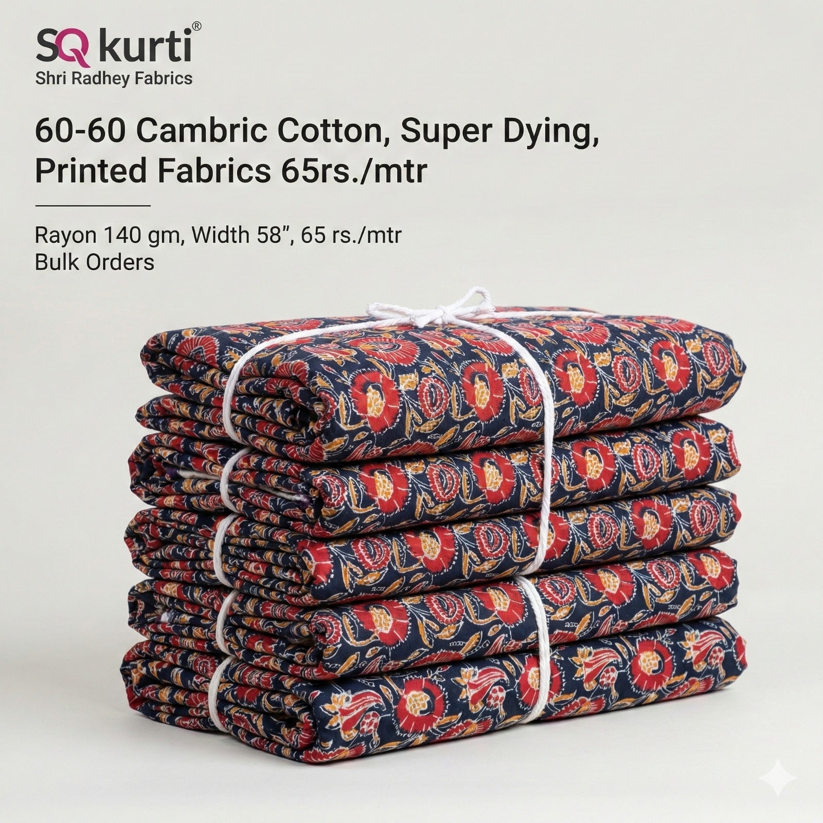 Premium Sanganeri Printed Cotton Fabrics - | SQ-SNG-165