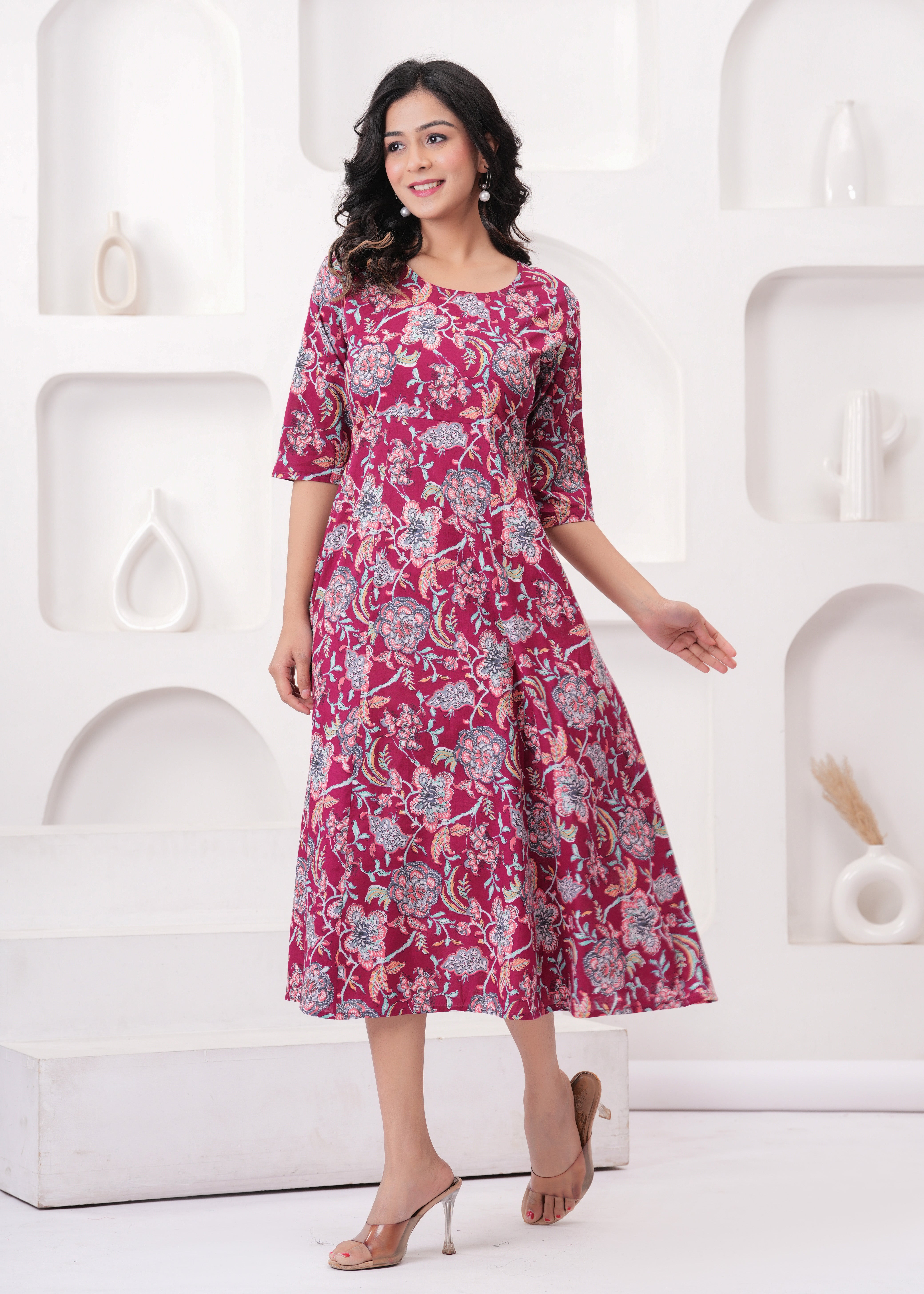 SQ Kurti – Orchid Bloom Flare