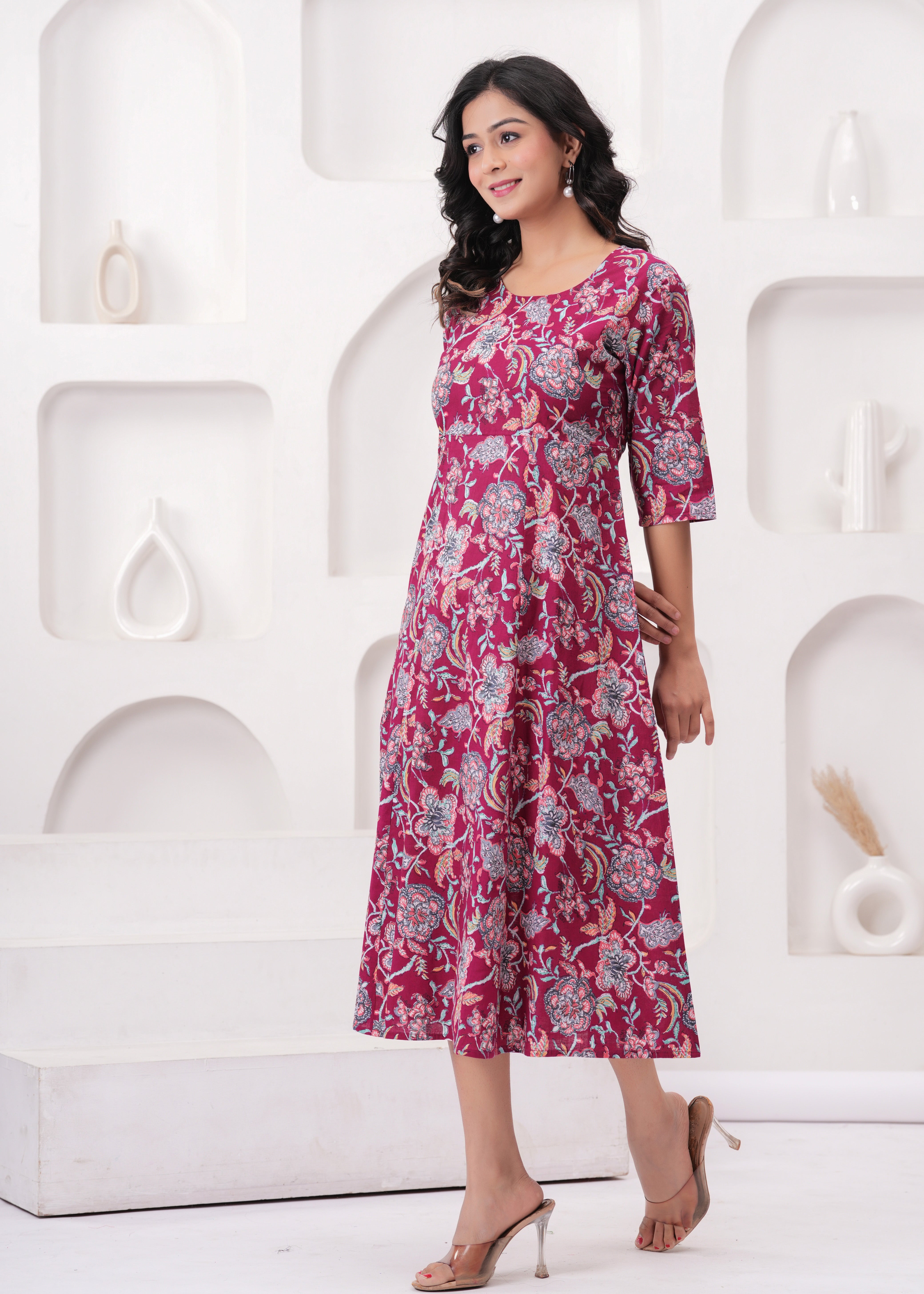 SQ Kurti – Orchid Bloom Flare