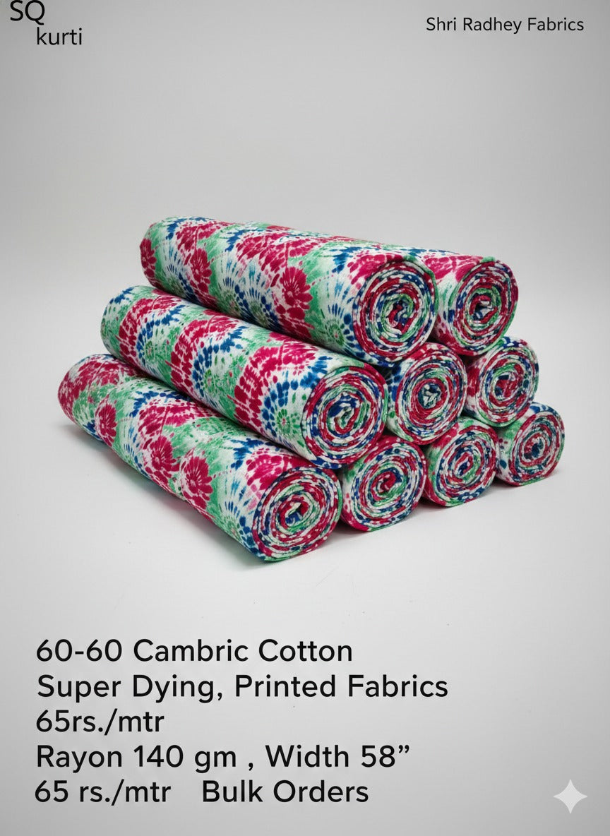 Premium Sanganeri Printed Cotton Fabrics - | SQ-SNG-117