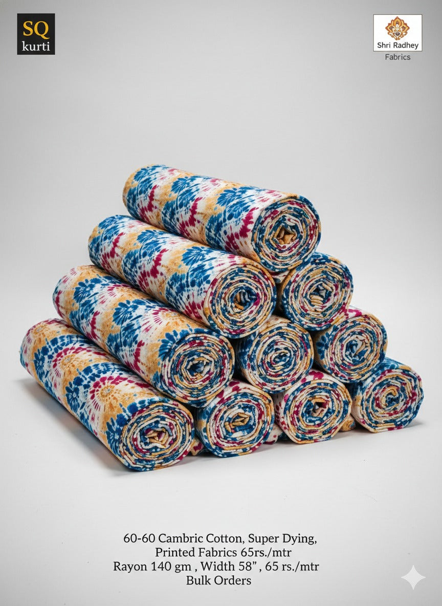 Premium Sanganeri Printed Cotton Fabrics - | SQ-SNG-118