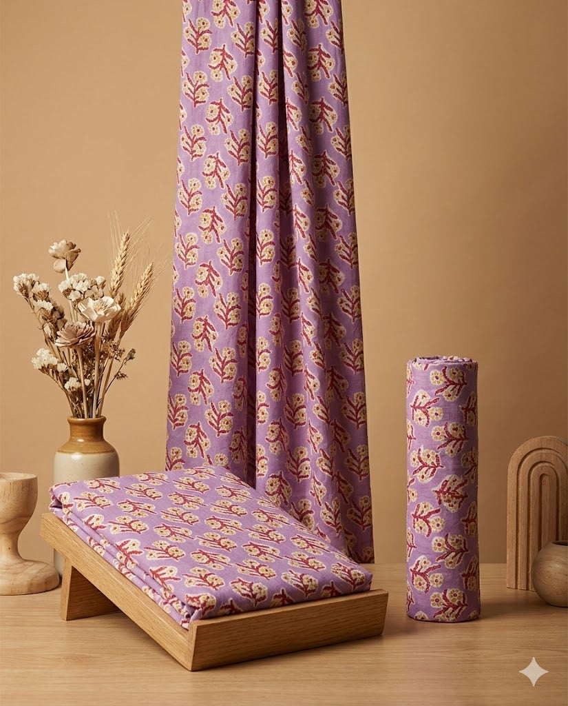 Premium Sanganeri Printed Cotton Fabrics - | SQ-SNG-105