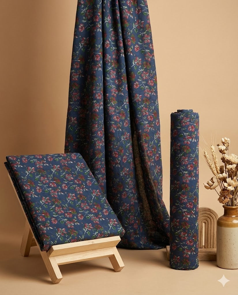 Premium Sanganeri Printed Cotton Fabrics - | SQ-SNG-106