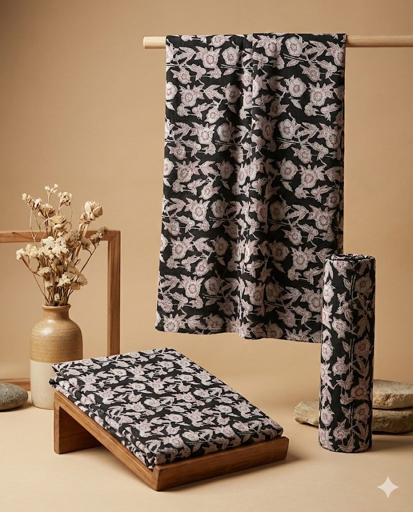 Premium Sanganeri Printed Cotton Fabrics - | SQ-SNG-109