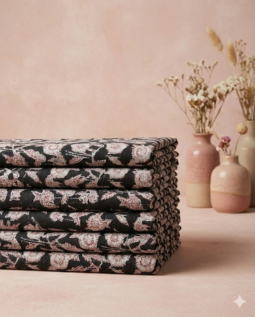 Premium Sanganeri Printed Cotton Fabrics - | SQ-SNG-109