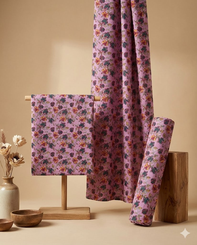 Premium Sanganeri Printed Cotton Fabrics - | SQ-SNG-115